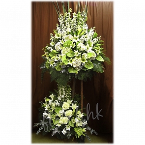 F39	2 Level Funeral Flower Arrangement Stand 